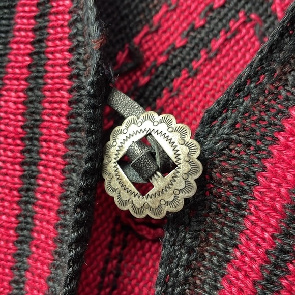 Lauren Ralph Lauren 100% Linen Southwestern Knit Vest in Black and Red Size 1X - Picture 6 of 6